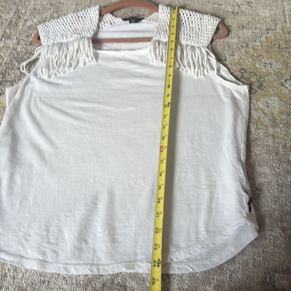 Scotch and Soda White Fringe Crochet Detail Tee - Picture 10 of 10